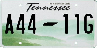 TN license plate A4411G