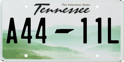 TN license plate A4411L