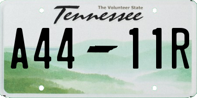 TN license plate A4411R