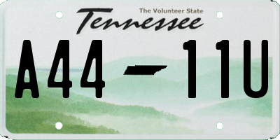 TN license plate A4411U