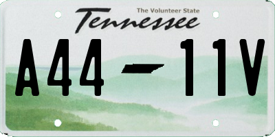 TN license plate A4411V