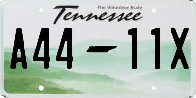 TN license plate A4411X