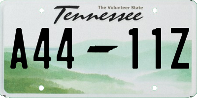 TN license plate A4411Z