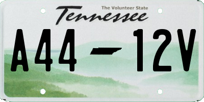TN license plate A4412V