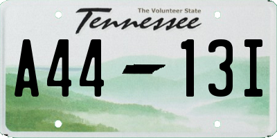 TN license plate A4413I