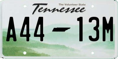 TN license plate A4413M