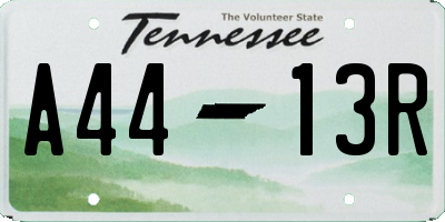 TN license plate A4413R