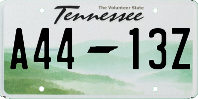 TN license plate A4413Z