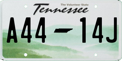 TN license plate A4414J
