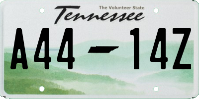 TN license plate A4414Z