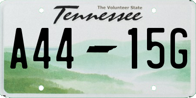 TN license plate A4415G