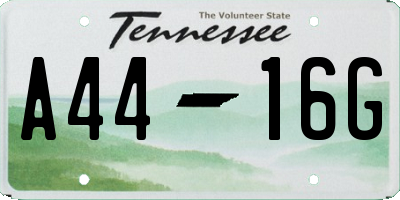 TN license plate A4416G