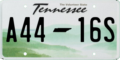 TN license plate A4416S