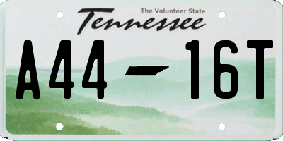 TN license plate A4416T
