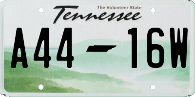 TN license plate A4416W