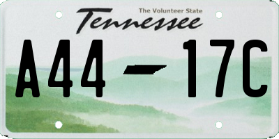 TN license plate A4417C