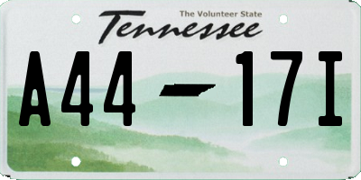 TN license plate A4417I