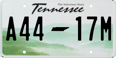 TN license plate A4417M