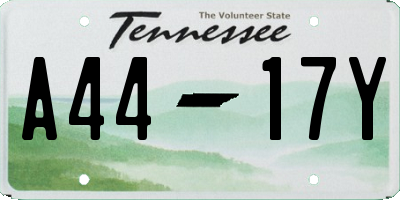 TN license plate A4417Y