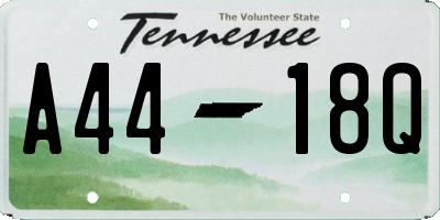 TN license plate A4418Q