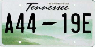 TN license plate A4419E