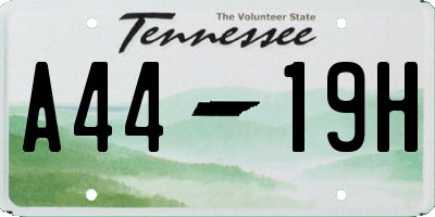 TN license plate A4419H