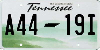 TN license plate A4419I