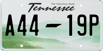 TN license plate A4419P