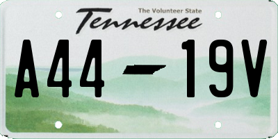 TN license plate A4419V