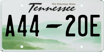 TN license plate A4420E