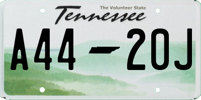 TN license plate A4420J