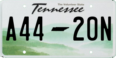 TN license plate A4420N