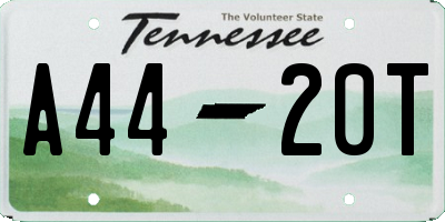 TN license plate A4420T