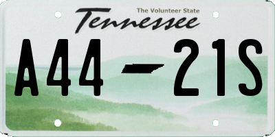 TN license plate A4421S