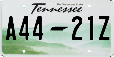 TN license plate A4421Z