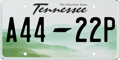TN license plate A4422P
