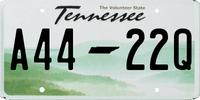 TN license plate A4422Q