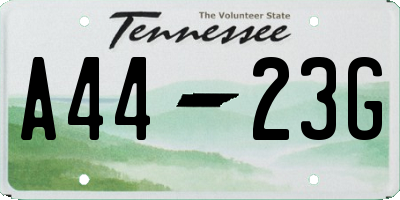 TN license plate A4423G