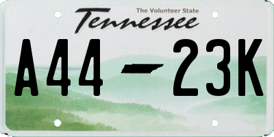 TN license plate A4423K