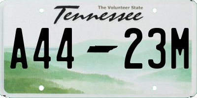 TN license plate A4423M