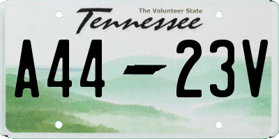 TN license plate A4423V
