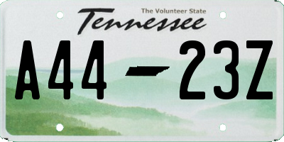 TN license plate A4423Z