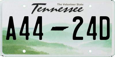 TN license plate A4424D