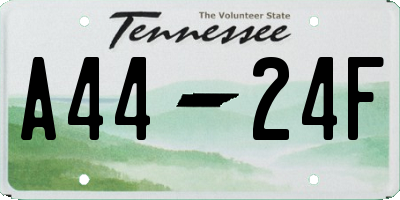 TN license plate A4424F