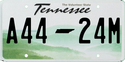 TN license plate A4424M