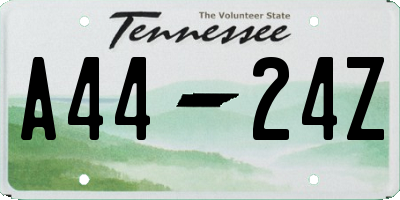 TN license plate A4424Z