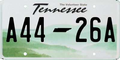 TN license plate A4426A
