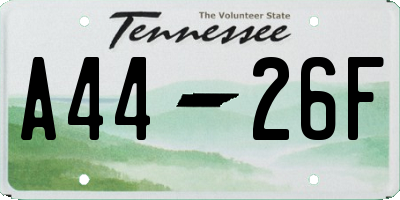 TN license plate A4426F