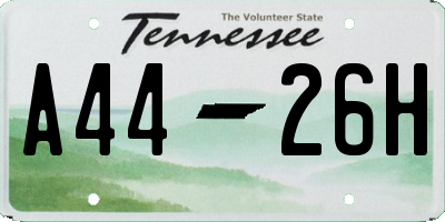 TN license plate A4426H