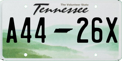 TN license plate A4426X